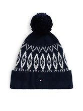 TOMMY HILFIGER Black Fairisle Beanie